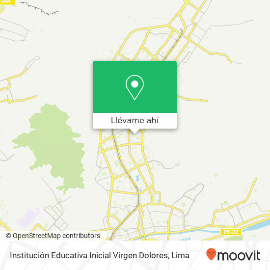 Mapa de Institución Educativa Inicial Virgen Dolores
