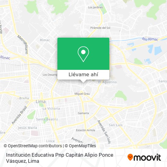 Mapa de Institución Educativa Pnp Capitán Alipio Ponce Vásquez
