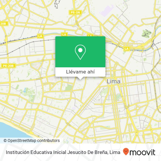 Mapa de Institución Educativa Inicial Jesucito De Breña