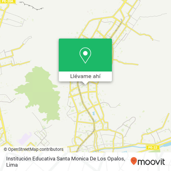 Mapa de Institución Educativa Santa Monica De Los Opalos
