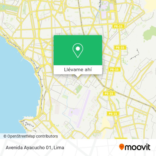 Mapa de Avenida Ayacucho 01