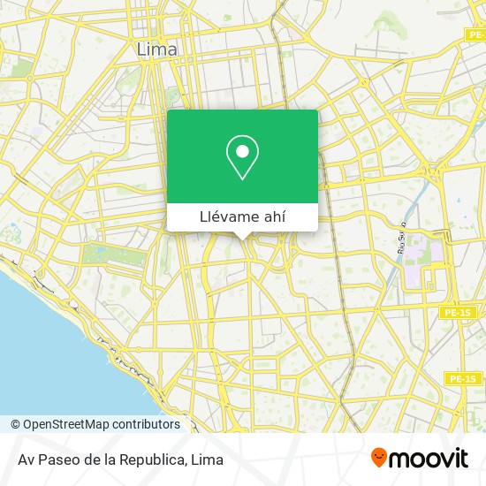 Mapa de Av  Paseo de la Republica