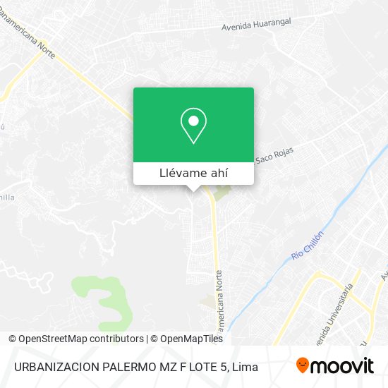 Mapa de URBANIZACION PALERMO MZ F LOTE 5