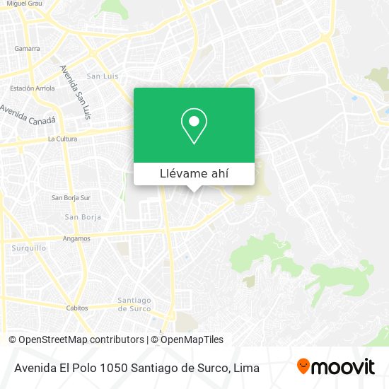 Mapa de Avenida El Polo 1050 Santiago de Surco