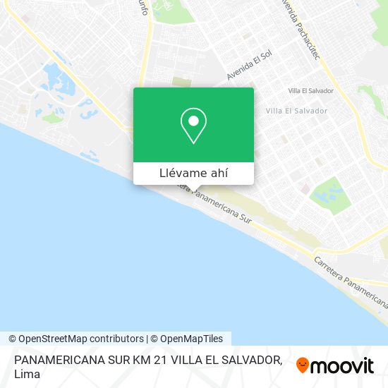 Mapa de PANAMERICANA SUR KM 21 VILLA EL SALVADOR