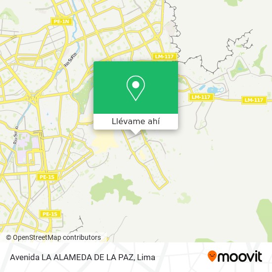 Mapa de Avenida LA ALAMEDA DE LA PAZ