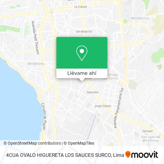 Mapa de 4CUA OVALO HIGUERETA LOS SAUCES SURCO