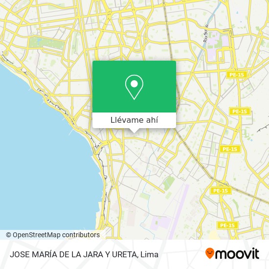 Mapa de JOSE MARÍA DE LA JARA Y URETA