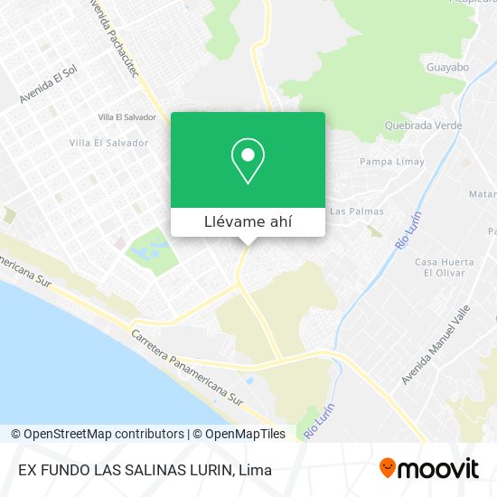 Mapa de EX FUNDO LAS SALINAS  LURIN