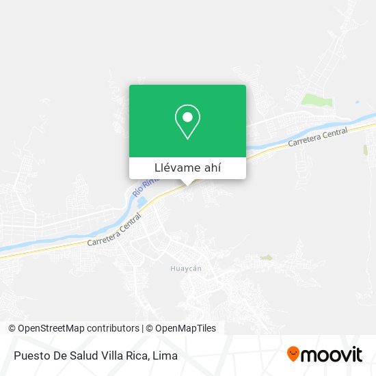 Mapa de Puesto De Salud Villa Rica