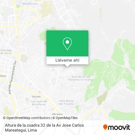 Mapa de Altura de la cuadra 32 de la Av Jose Carlos Mareategui