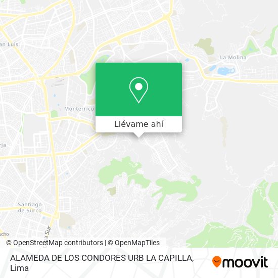 Mapa de ALAMEDA DE LOS CONDORES  URB  LA CAPILLA