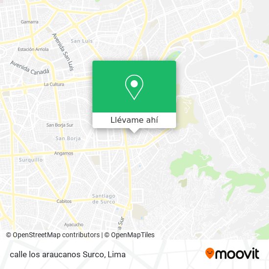 Mapa de calle los araucanos  Surco