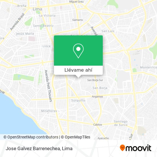 Mapa de Jose Galvez Barrenechea