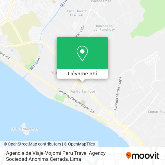 Mapa de Agencia de Viaje-Vojomi Peru Travel Agency Sociedad Anonima Cerrada