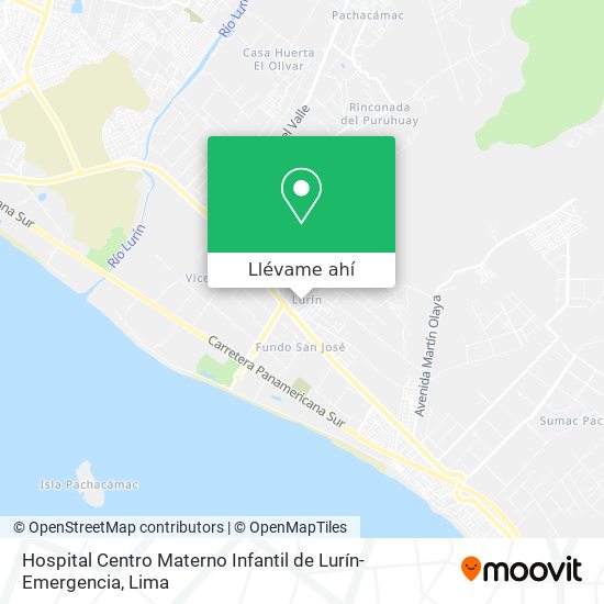 Mapa de Hospital Centro Materno Infantil de Lurín-Emergencia