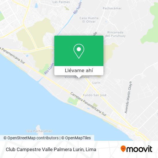 Mapa de Club Campestre Valle Palmera Lurin