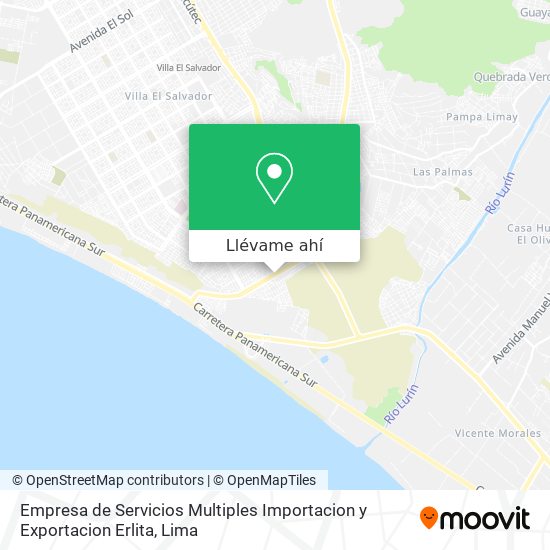 Mapa de Empresa de Servicios Multiples Importacion y Exportacion Erlita