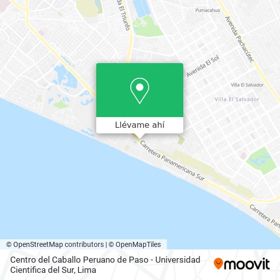 Mapa de Centro del Caballo Peruano de Paso - Universidad Cientifica del Sur