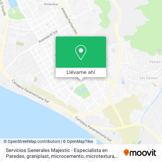 Mapa de Servicios Generales Majestic - Especialista en Paredes, graniplast, microcemento, microtextura, est