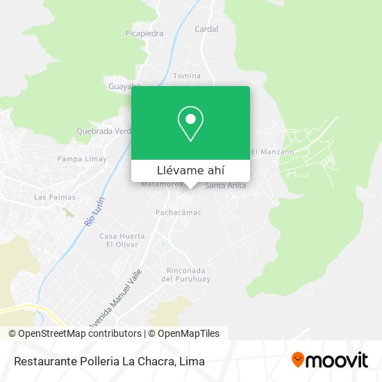 Mapa de Restaurante Polleria La Chacra
