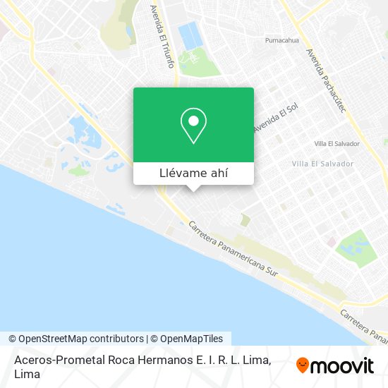 Mapa de Aceros-Prometal Roca Hermanos E. I. R. L. Lima