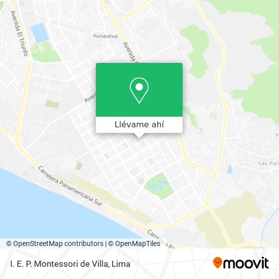 Mapa de I. E. P. Montessori de Villa