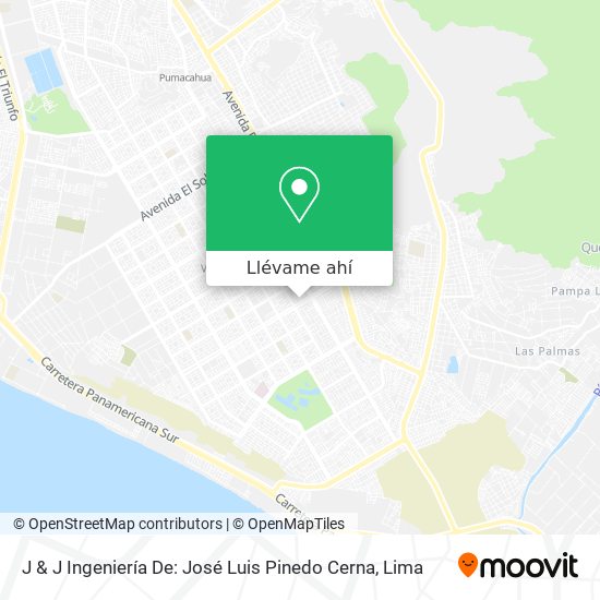 Mapa de J & J Ingeniería De: José Luis Pinedo Cerna