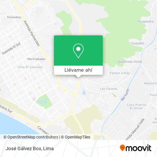 Mapa de José Gálvez Box
