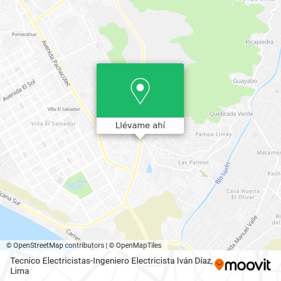 Mapa de Tecnico Electricistas-Ingeniero Electricista Iván Díaz