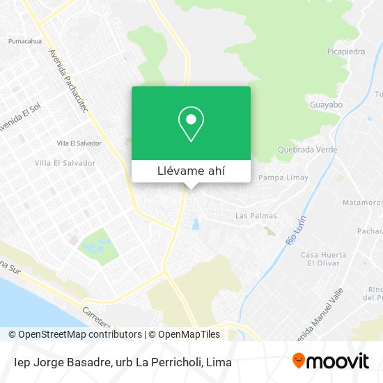 Mapa de Iep Jorge Basadre, urb La Perricholi