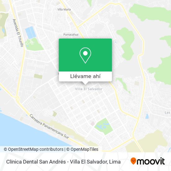 Mapa de Clínica Dental San Andrés - Villa El Salvador