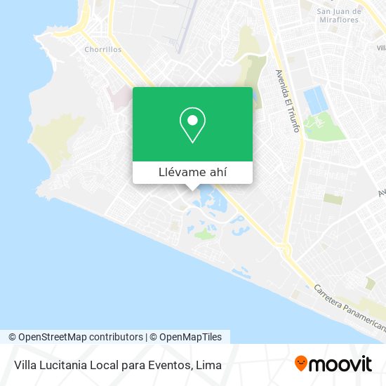 Mapa de Villa Lucitania Local para Eventos