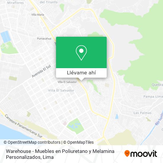 Mapa de Warehouse - Muebles en Poliuretano y Melamina Personalizados