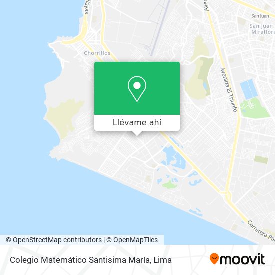 Mapa de Colegio Matemático Santisima María