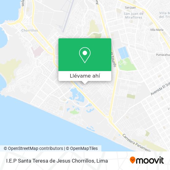 Mapa de I.E.P Santa Teresa de Jesus Chorrillos