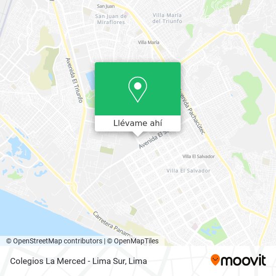 Mapa de Colegios La Merced - Lima Sur