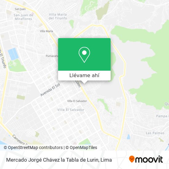 Mapa de Mercado Jorgé Chávez la Tabla de Lurin