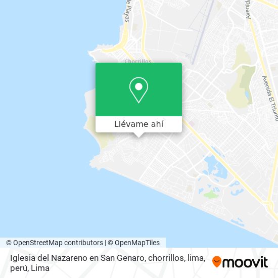 Mapa de Iglesia del Nazareno en San Genaro, chorrillos, lima, perú
