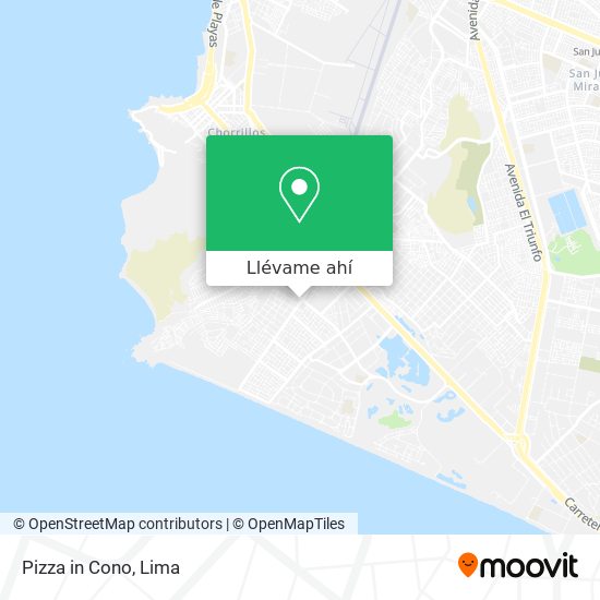 Mapa de Pizza in Cono