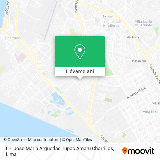 Mapa de I.E. José María Arguedas Tupac Amaru Chorrillos