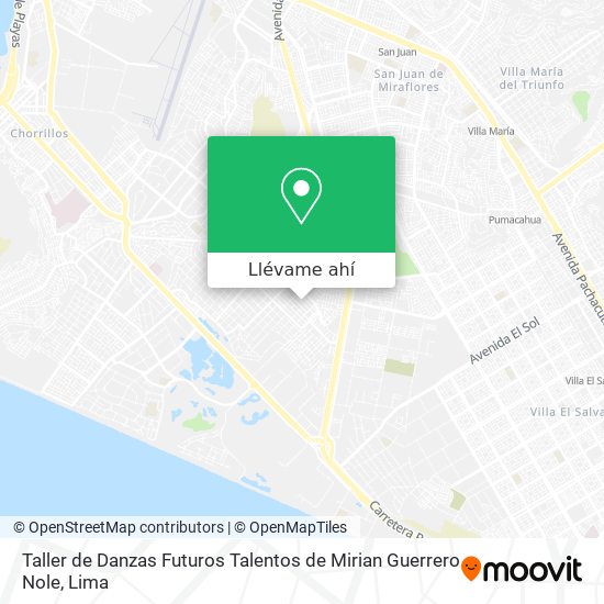 Mapa de Taller de Danzas Futuros Talentos de Mirian Guerrero Nole