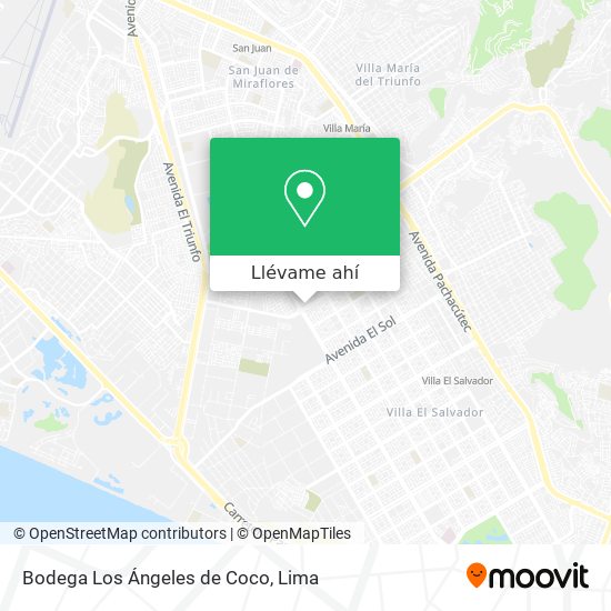 Mapa de Bodega Los Ángeles de Coco