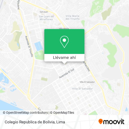 Mapa de Colegio Republica de Bolivia