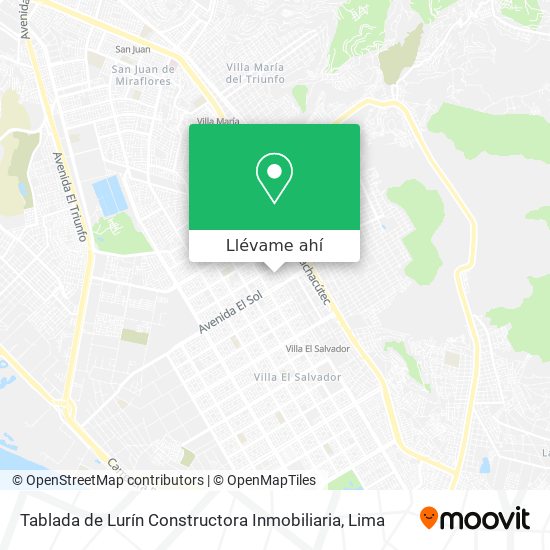 Mapa de Tablada de Lurín Constructora Inmobiliaria