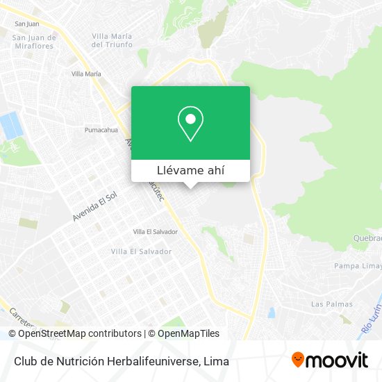 Mapa de Club de Nutrición Herbalifeuniverse