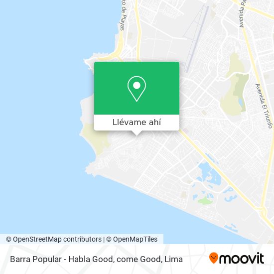 Mapa de Barra Popular - Habla Good, come Good