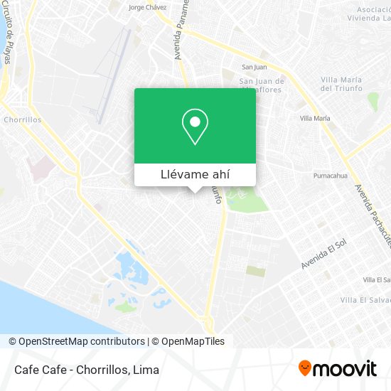 Mapa de Cafe Cafe - Chorrillos