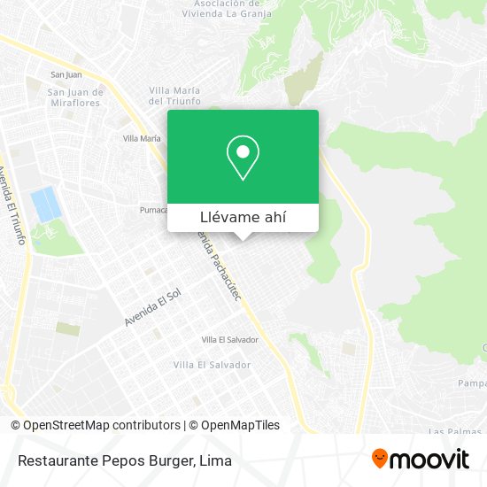 Mapa de Restaurante Pepos Burger