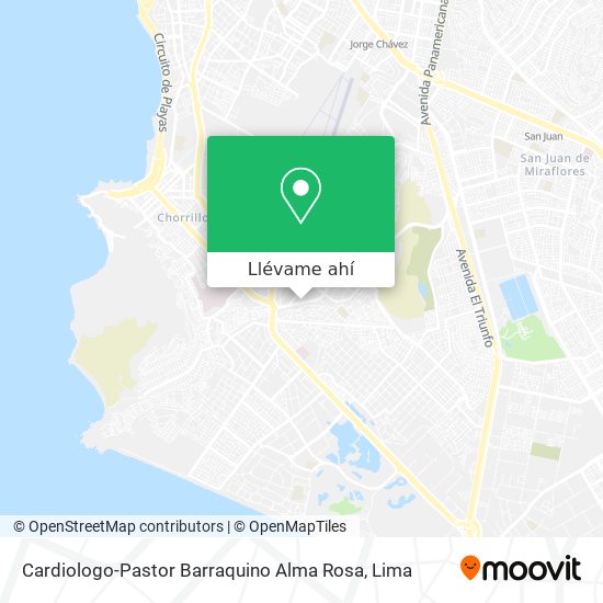 Mapa de Cardiologo-Pastor Barraquino Alma Rosa